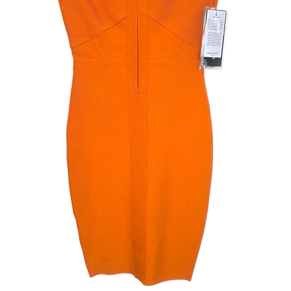 Marciano Guess Bandage Dress Y2K Bodycon NEW Womens XS Orange Cocktail Party - Picture 6 of 14